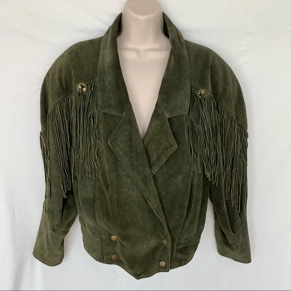 VINTAGE LEARSI Western Fringe Leather Jacket - Picture 2 of 6